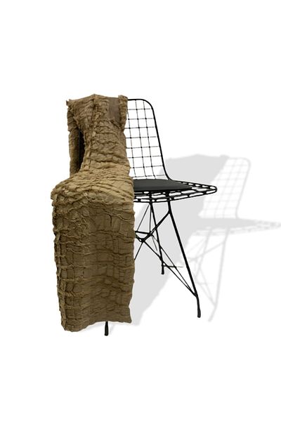 PLUSH STUDIO Zp Croco, Μπεζ βελούδινο ύφασμα Αποτριχωτικό 100x150cm