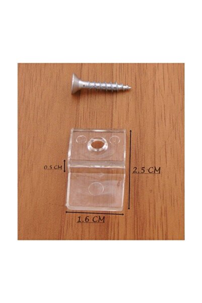 ARON Plastik Şeffaf Cam Ayna Tutucu 20 Adet
