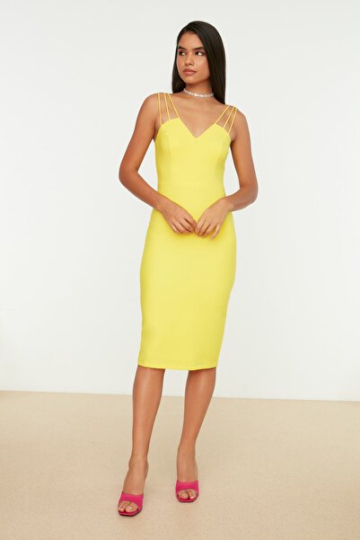 Trendyol Collection Dress - Yellow - Bodycon
