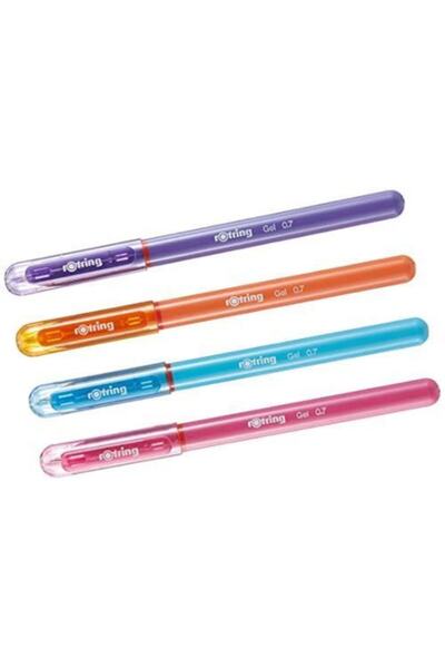 Rotring 2115364 Jel Kalem 0.7 mm 4lü Blister Canlı Renkler