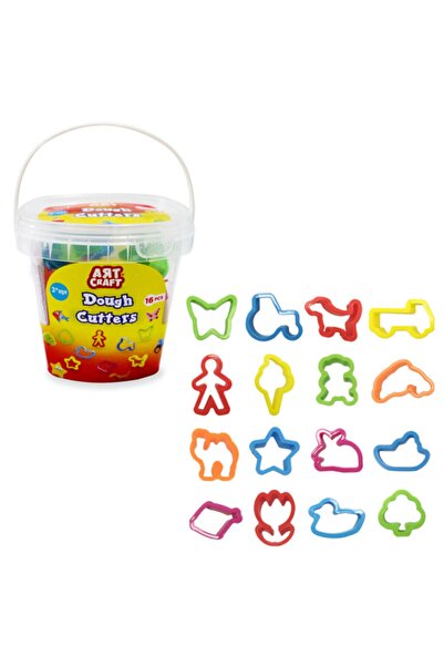 Doğan Oyuncak Dünyası Hamur Kalıpları Seti (16 Parça) - Oyun Hamuru Seti - Ha...