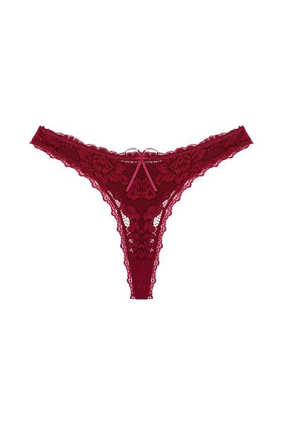 Zena 3-Piece Lace Front and Back Cotton String Women's Panties