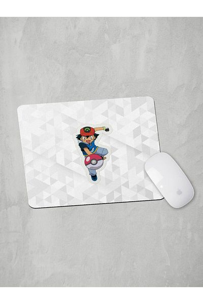 Panorama Ajans Подложка за мишка с стикер Ash Design за фенове на Pokemon