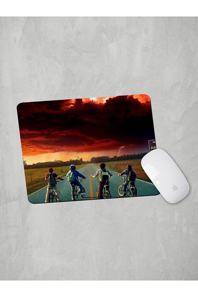 Panorama Ajans Stranger Things Netflix Seria Film Iubitorii de biciclete Mouse Pad