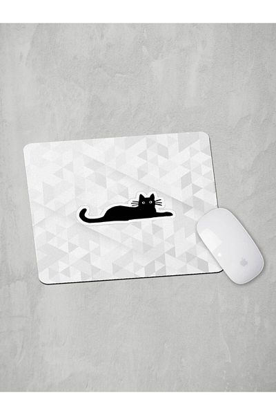 Panorama Ajans Black Cat Sweet Sticker Mouse Pad
