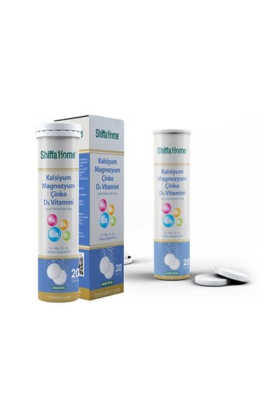 Shiffa Home Vitamin D3 and Calcium, Magnesium, Zinc Tablet - X2 Pieces