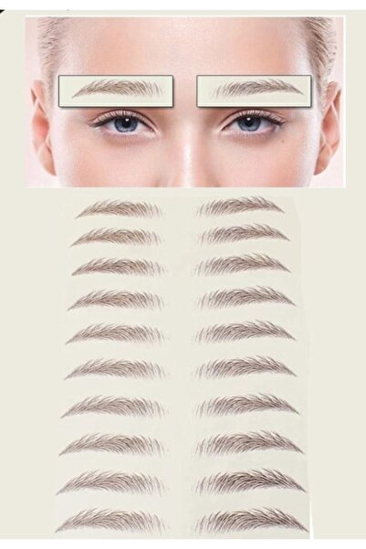 Mardinal Siyah Kaş Dövmesi Sticker 4d Kalıcı Suya Dayanıklı Doğal Kaş Görünümü