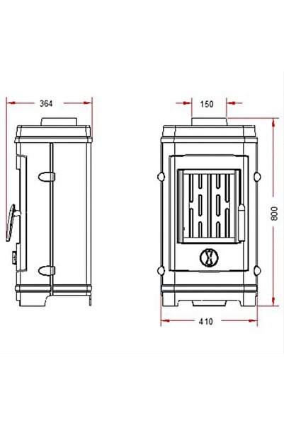 Invıcta Soba Remilly Ithal Fransa Döküm Odun Sobası 6013-84