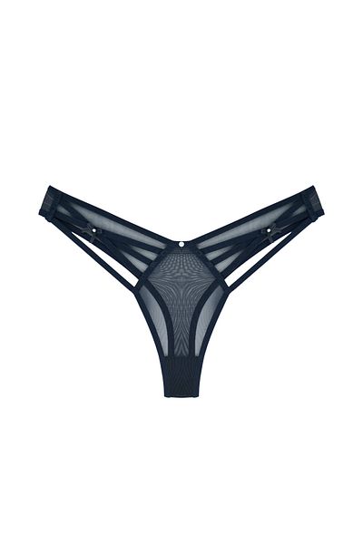 Zena 2-Piece Women's Panties with Tulle on the Back and Rope Detail on the Front