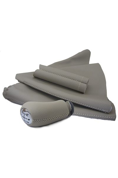 otovista Fluence / Megane 3-Speed Top/Handbrake and Shift Bellow - Handbrake Handle Leather (beige 5 Advance)