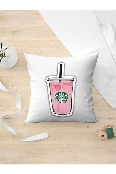 Panorama Ajans Starbucks Smoothie για τον επτά φίλο, αγαπημένη μαξιλαροθήκη με αυτοκόλλητο