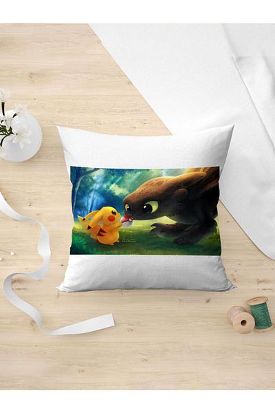 Panorama Ajans Pokemon Pikachu Pikachu And Mewtwo Cartoon Series Anime Pillow Case