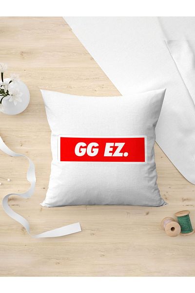 Panorama Ajans Κάλυμμα μαξιλαριού με αυτοκόλλητο Gamer Gg για λάτρεις των παιχνιδιών
