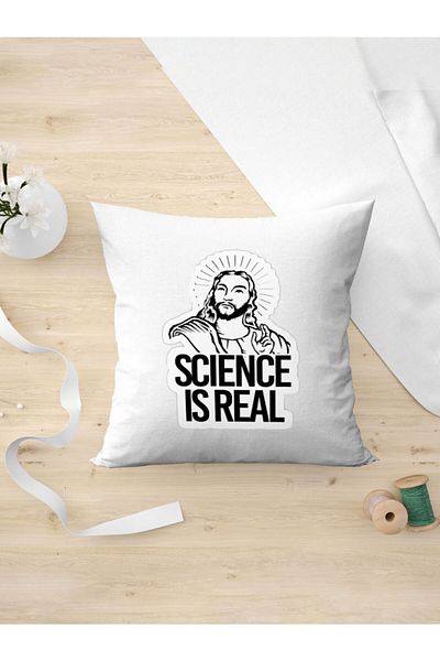 Panorama Ajans Science is Real Sticker Design Pillow Case