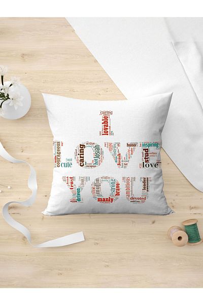 Panorama Ajans I Love You Design Pillow Case for Lover and Friend