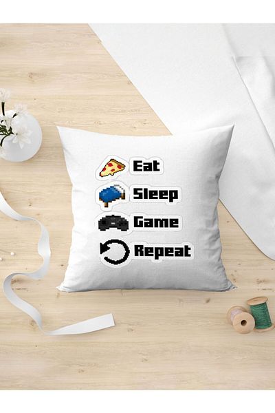 Panorama Ajans Gamer Mottos Sticker Pillow Case