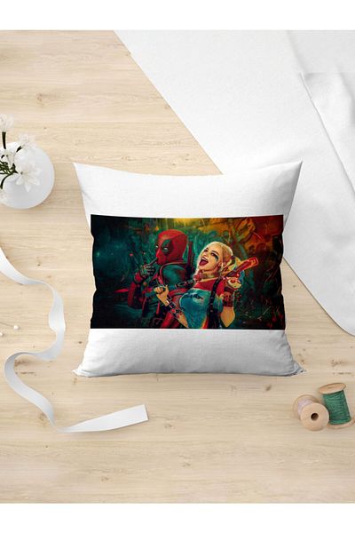Panorama Ajans Μαξιλαροθήκη Deadpool και Harley Quinn Marvel Design