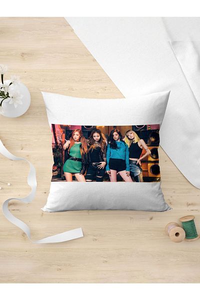 Panorama Ajans Blackpink Όμορφα κορίτσια Μαύρο Ροζ Jennie Lisa Rose Jisoo Μαξιλαροθήκη
