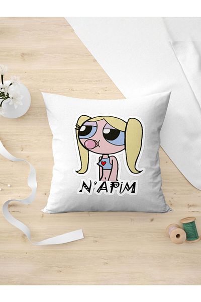 Panorama Ajans Μαξιλαροθήκη εκτύπωσης δώρου Napim Sticker Preppy Girl