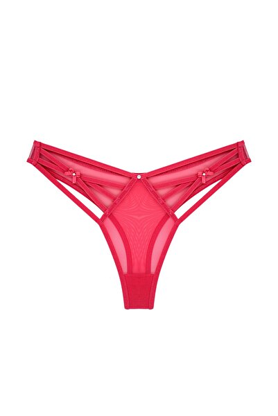 Zena Chiloți de damă fantezie din 3 piese cu detaliu de frânghie din tul pe spate și față