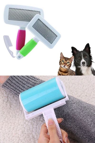 Buffer New Generation Washable Practical Lint and Dust Collection Roller + Small Size Lint Care Set with Cat and Dog Wire