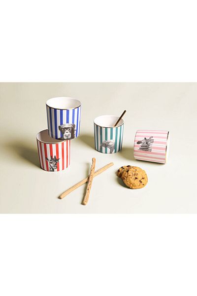 Porland Wild Life 230cc 4-Piece Glass Set