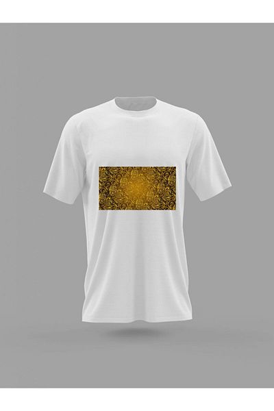 Panorama Ajans Tricou unisex cu design auriu imprimat de marcă celebră
