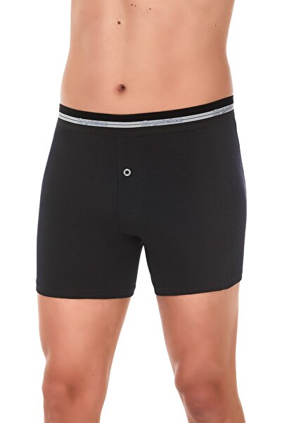 Yıldız Çamaşır Boxeri lungi din Lycra neagră pentru bărbați, pachet de 3