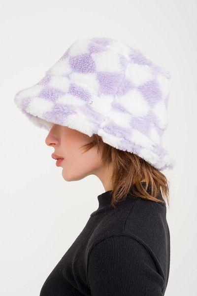 BAHELS Women's Special Series Lilac Color Plush Bucket Hat