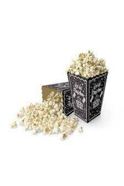 ELİT ORGANİZASYON 8-Pack Silver Happy Birthday Corn Box
