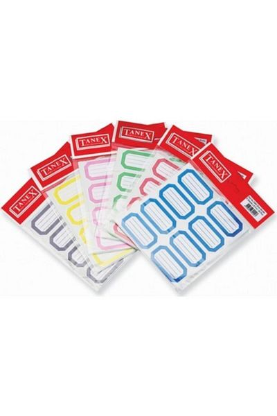 Tanex School Label Bordered Blue Double Row 5 Sheets (1 Pack)