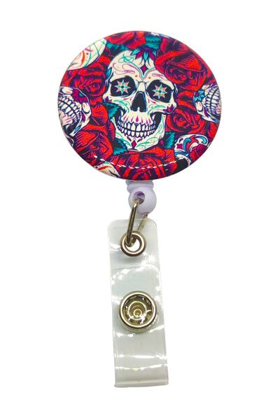 StormiStoretr جمجمة قطرة طباعة يويو وحامل بطاقة الياقة