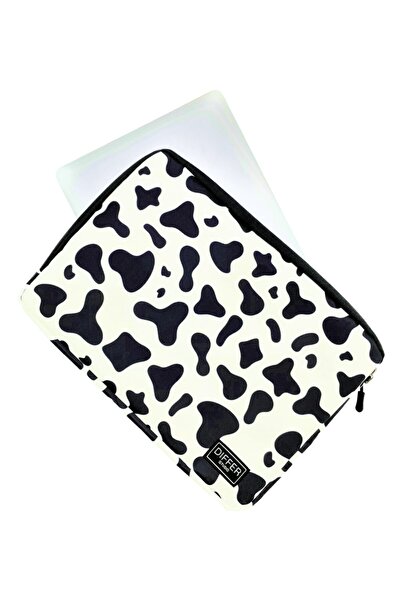 Differ Studio 13-14 بوصة بقرة أسود-أبيض مقاوم للماء كمبيوتر محمول/ماك بوك/دفتر/حقيبة/حقيبة