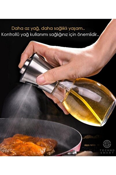 TechnoSmart Sprey Cam Şişe Zeytinyağı Sirke Püskürtücü Yağdanlık