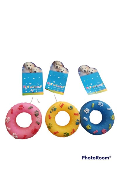 Duffa Plastic Cat Dog Bagel Toy with Sound