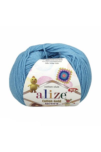 Alize Cotton Gold Hobby 287 Τουρκουάζ - 50 Γρ - 165 Μ Αμιγκρούμι Πόντς Νήμα