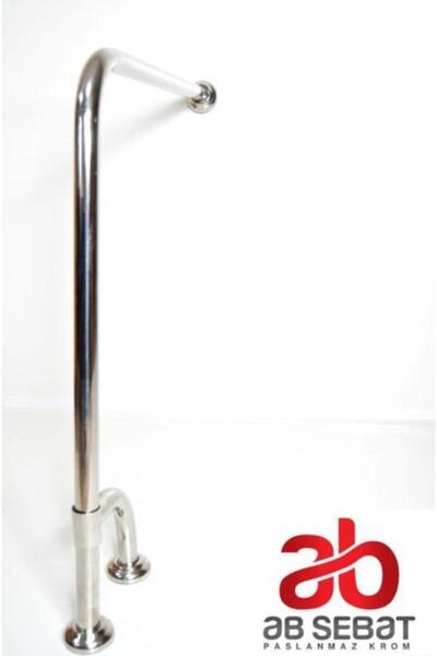 AB SEBAT PASLANMAZ Tutamak 75 X 75 Cm L Baston Döner Ayaklı Engelli Tutunma Barı
