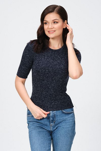 PUNKY CAT Γυναικείο μπλουζάκι Navy Blue με μισό μανίκι Camisole