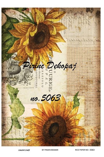 LİNEART Line Art Craft Decopage Paper No: 5063