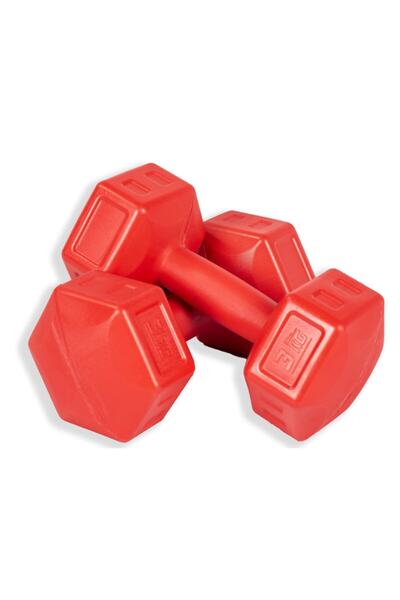 e-life 3 Kg Kırmızı Dambıl Seti 3 Kg X 2 Adet Toplam 6 Kg Ağırlık Seti