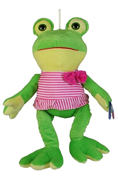 Peluş Sepeti Peluş Kurbağa Papyonlu Uyku Arkadaşı 75 Cm 2 Model