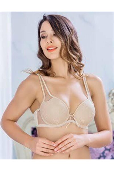 MOONLİGHT Kadın Ten Tül Detaylı Toparlayıcı Sütyen