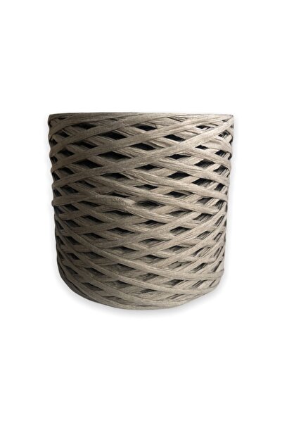 alfa tasarım atölyesi Ață de Rafia (200 grame) / Rafia gri închis - Culoare nr:9