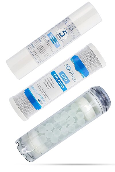 AQUAFLO Apartman Daire Girişi Yedek Filtre Seti (SİLİFOZLU) - (5MIC-CTO-SLFZ)