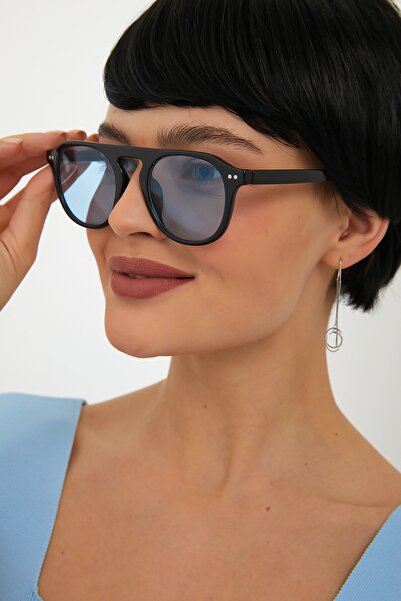 ModaLand Mh 8890 Light Frame Blue Glass Unisex Sunglasses