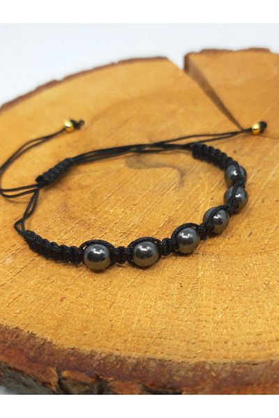 Suerte Accessories برج العقرب الهيماتيت حجر طبيعي المظلة سلسلة اليدوية محبوك زودياك تصميم خاص سوار الحجر الطبيعي