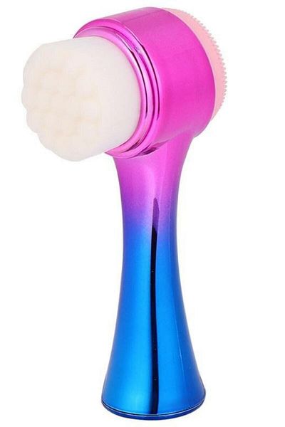 Buffer Dual Function Colorful Skin Facial Cleansing Brush Exfoliating Massage Effective Pore Cleansing Tool