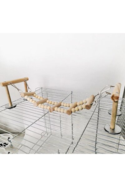 UniqBirdToys Trendme Wooden Ladder Cage Top Play Track