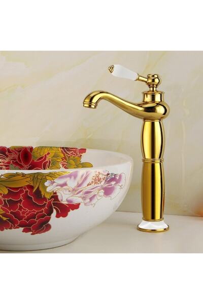 Fause High Dish Rustic Sink Faucet Vintage Gold Ksl100-g