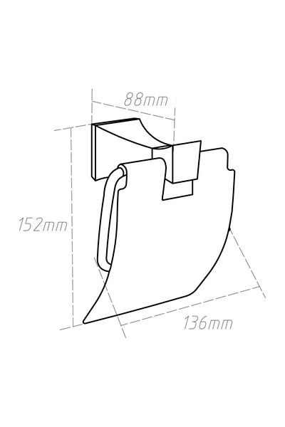 Fause Covered Toilet Paper Holder Forte Chrome